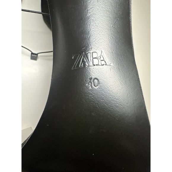 ZARA *NEW* Buckle Black High Heels Stiletto Sandals Ankle Strap Women US 9 EU 40 - Picture 12 of 13